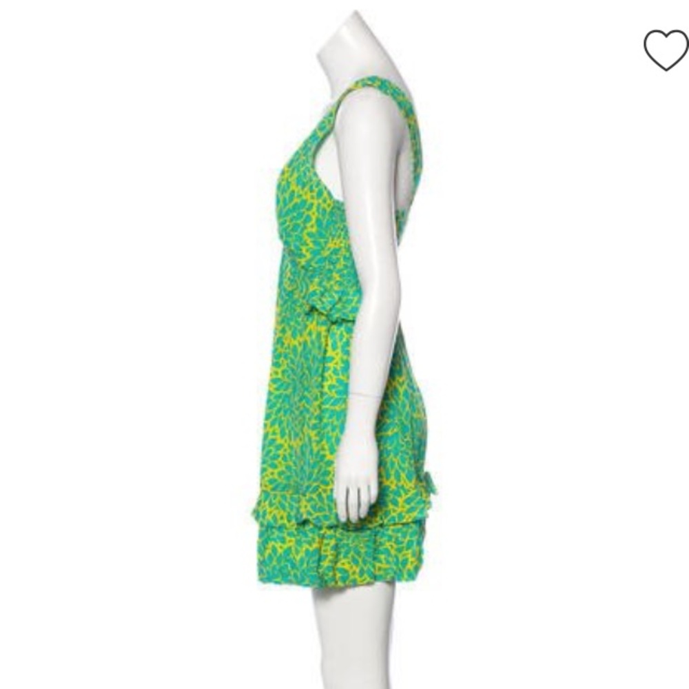 Nannette Lepore mini print dress with ruffle hems - Picture 2 of 8